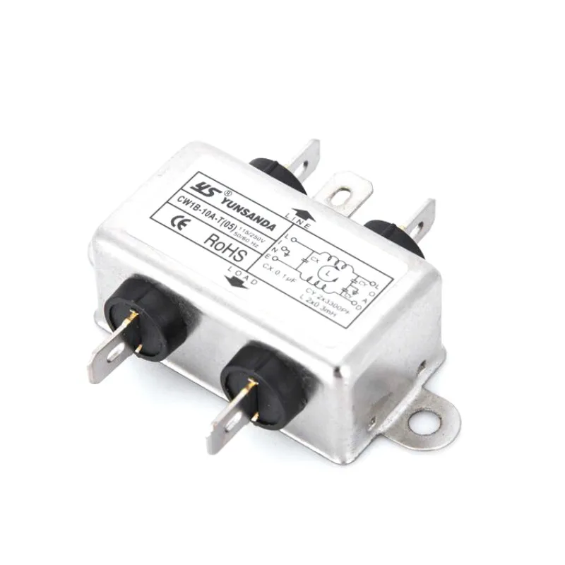 Мощность EMI фильтр CW1B-10A-T 10A 115V 250V CW1B 50/60HZ разъемы