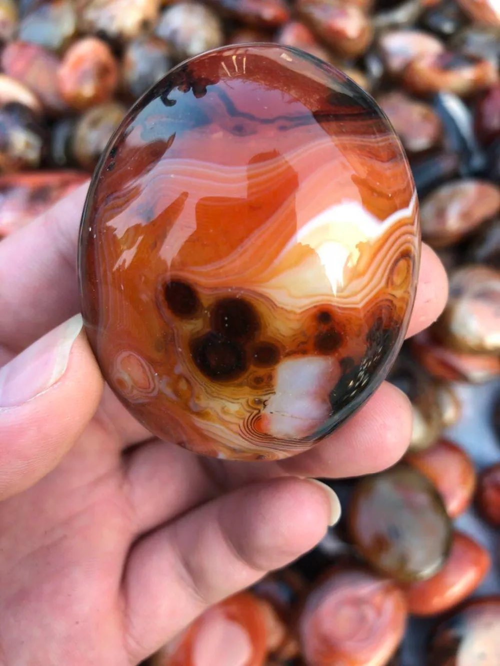 

Newrrival Natural Red Carnelian Geode Crystal Quartz Agate Polished Specimen