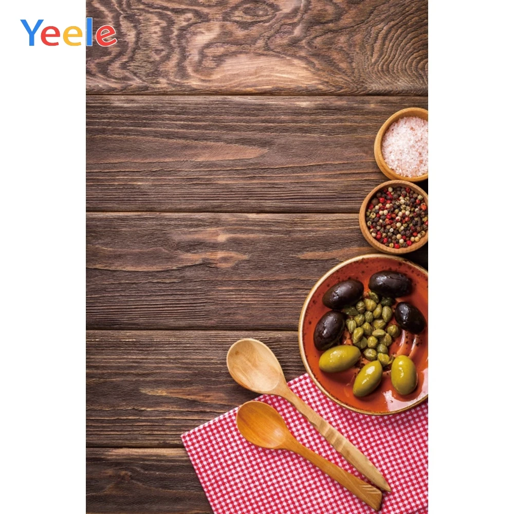 

Yeele Old Wooden Board Coffee Beans Dish Food Grunge Photography Backgrounds Customized Photographic Backdrops for Photo Studio