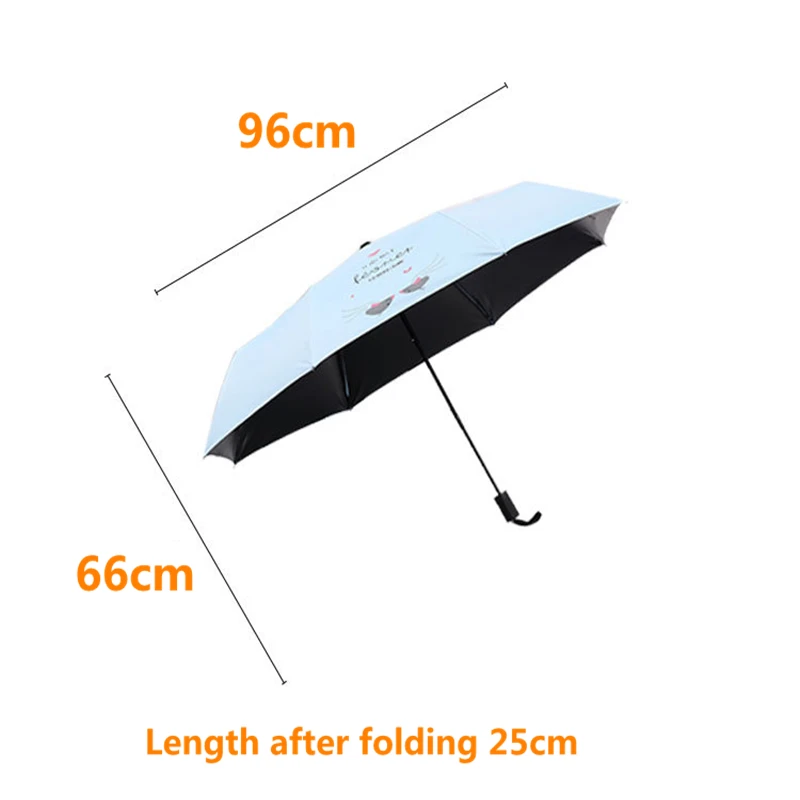 Folding umbrella Cute cartoon mouse UV protection Sun Three-folding Umbrella for women | Дом и сад
