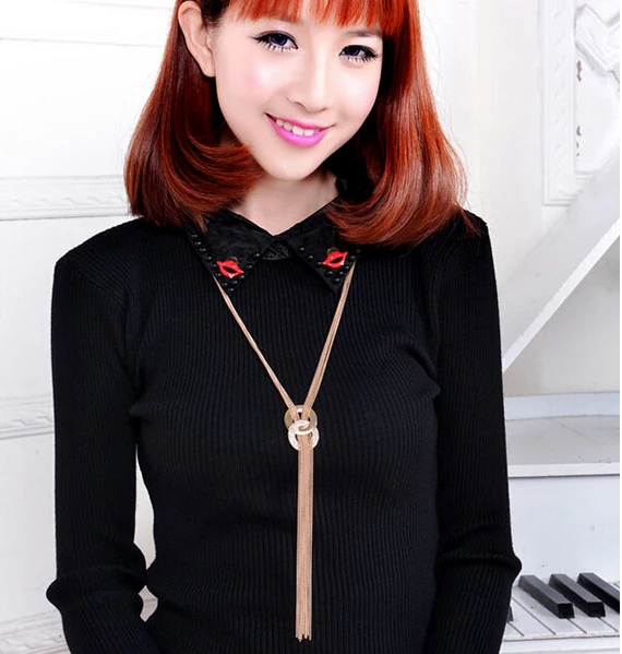 Новинка 2019 женское ожерелье на свитер массивная цепь золотистый массивный чокер