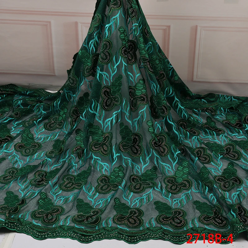 African Lace Fabric 2019 High Quality Nigerian Laces Fabrics with Stones French Tulle Velvet for Women KS2718B-1 | Аксессуары для