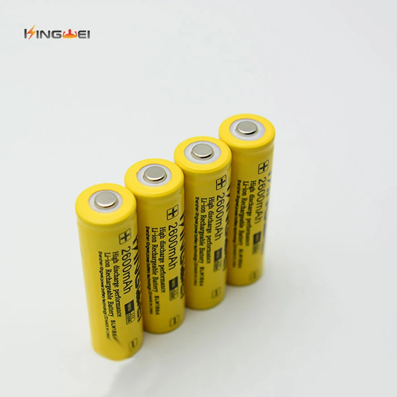 Высокое качество KingWei желтый 2600mah 18650 3 7 v литий ионная аккумуляторная батарея