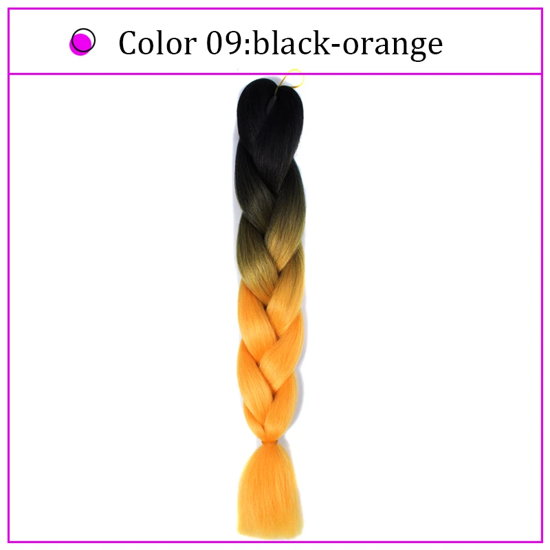 Yiyaobess Synthetic Ombre Braiding Hair Crochet Jumbo Braids Hair Extension 100g 24inch Black African Braids Pigtail Hair - Цвет: T1B/4/30