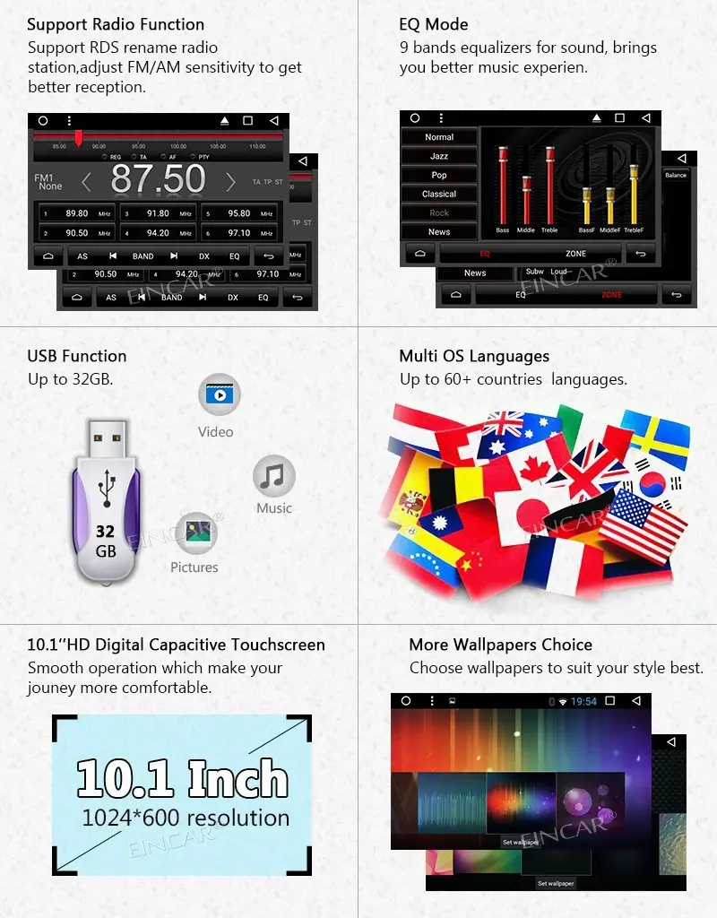 10 1 &quotAndroid 7 стерео 2 Din в тире Bluetooth радио gps + бесплатная 3D карта беспроводная