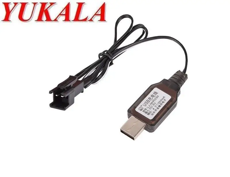 

YUKALA 2pcs/lot 6V USB charger for 6V Ni-CD/6V Ni-MH battery with SM-2P