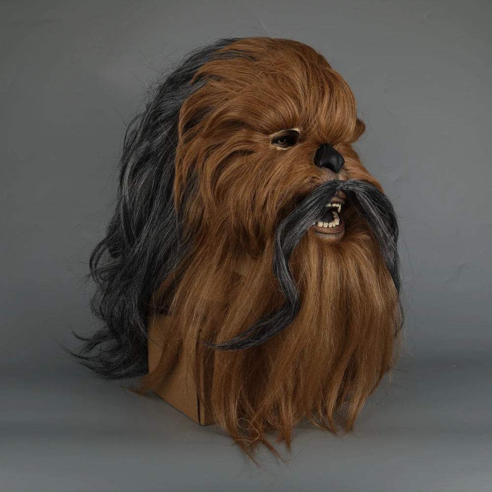 1:1 Новый Звездные Войны Пробуждение силы Chewbacca маска натуральный мех костюм