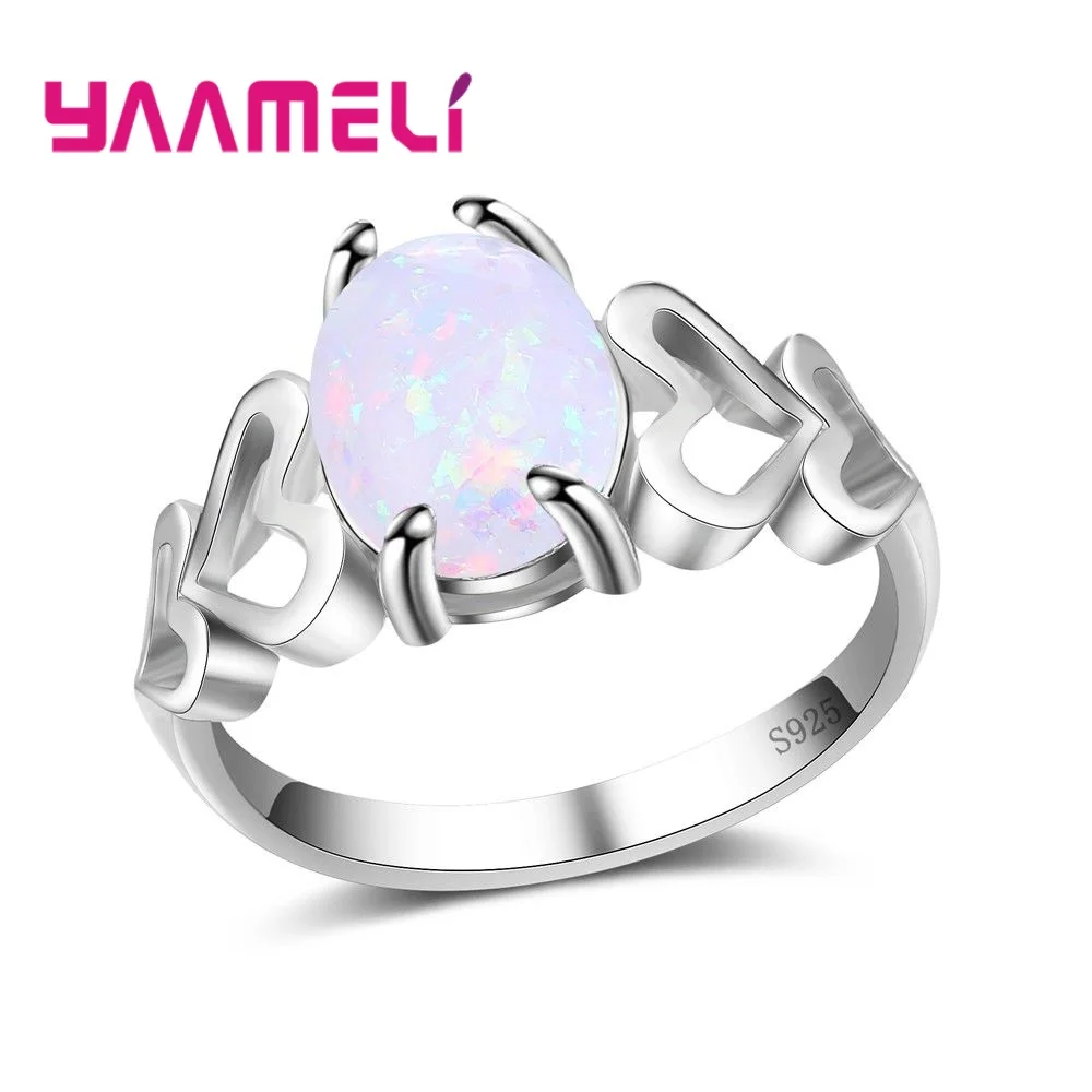 Pink/Biue Stone Accessories For Ladies 925 Sterling Silver Finger Rings Wonderful Super Women Birthday Gift Wholesale | Украшения и