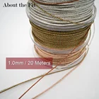 Плетеная проволока, нейлоновые нити для бисероплетения, 1,0 мм, 20 м