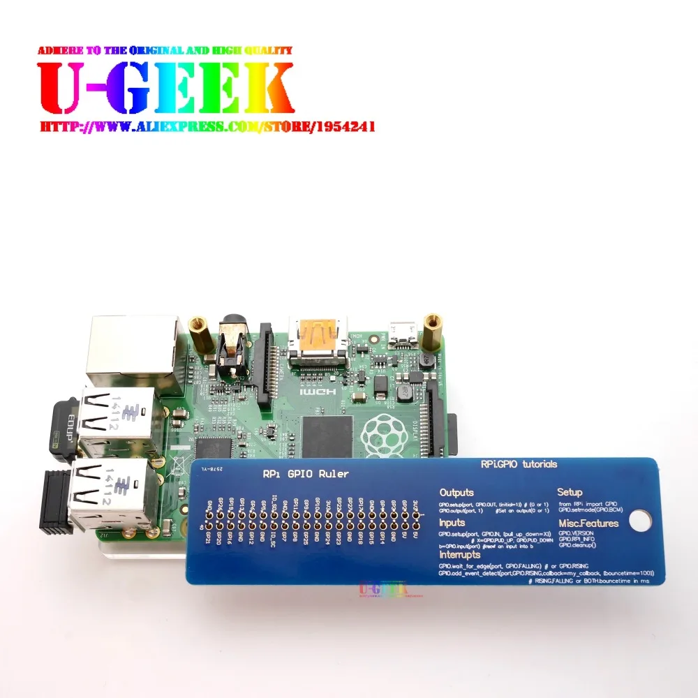 UGEEK 2016 Новинка! GPIO линейка для Raspberry Pi 3 Model B 2 Модель + Zero | руководство справка|ruler|