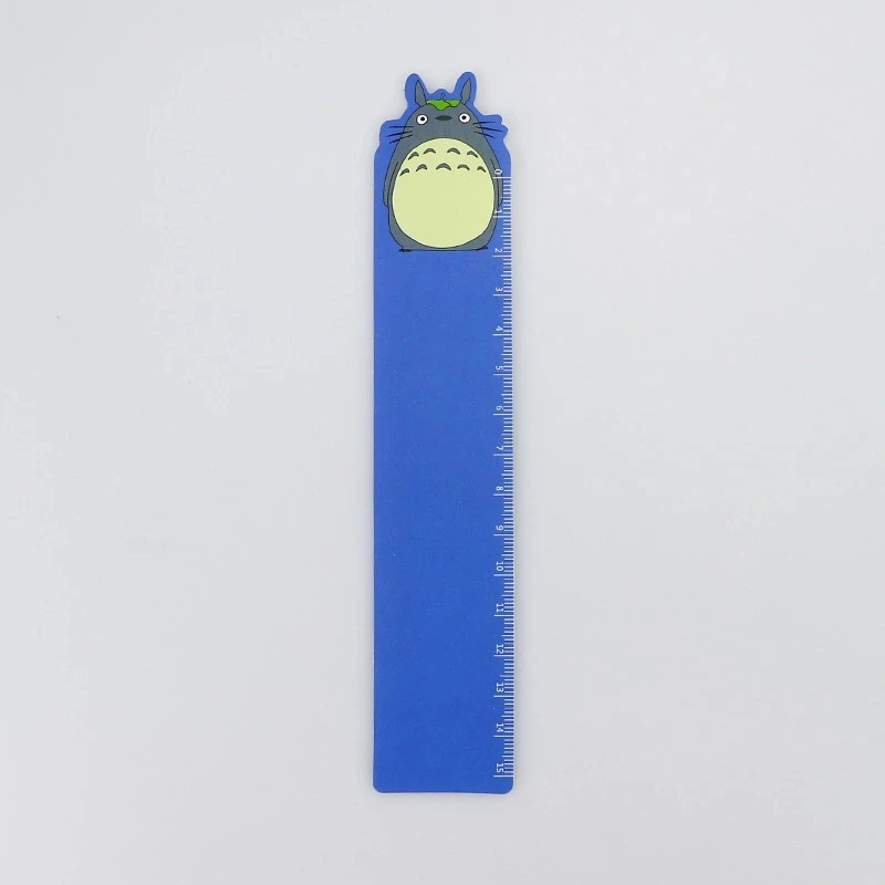 Blue 1 шт. мультфильм прямые Kawaii инструменты рисунок подарок корейский школьный офис 15 см пластиковые линейки Flexo канцелярские Тоторо - Цвет: Blue