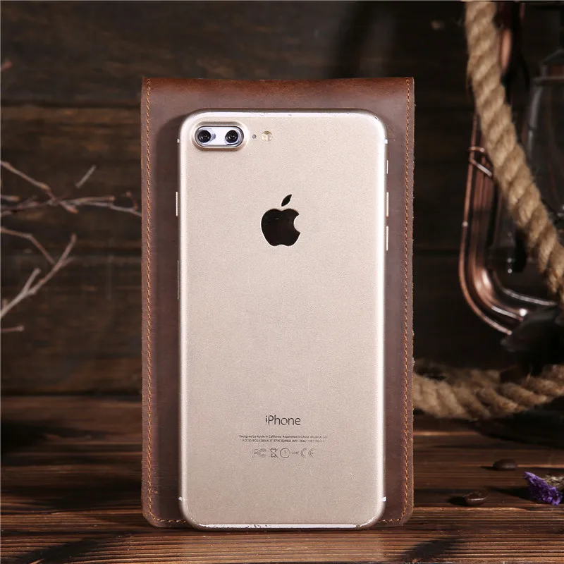 Новый Винтажный чехол из натуральной кожи Crazy Horse с отделением для кредитных карт