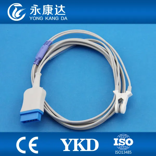 GE Marquette совместимый Датчик SpO2 TS-F2-GE 3 M/11Pin ушной зажим Spo2 зонд CE &amp ISO13485 |