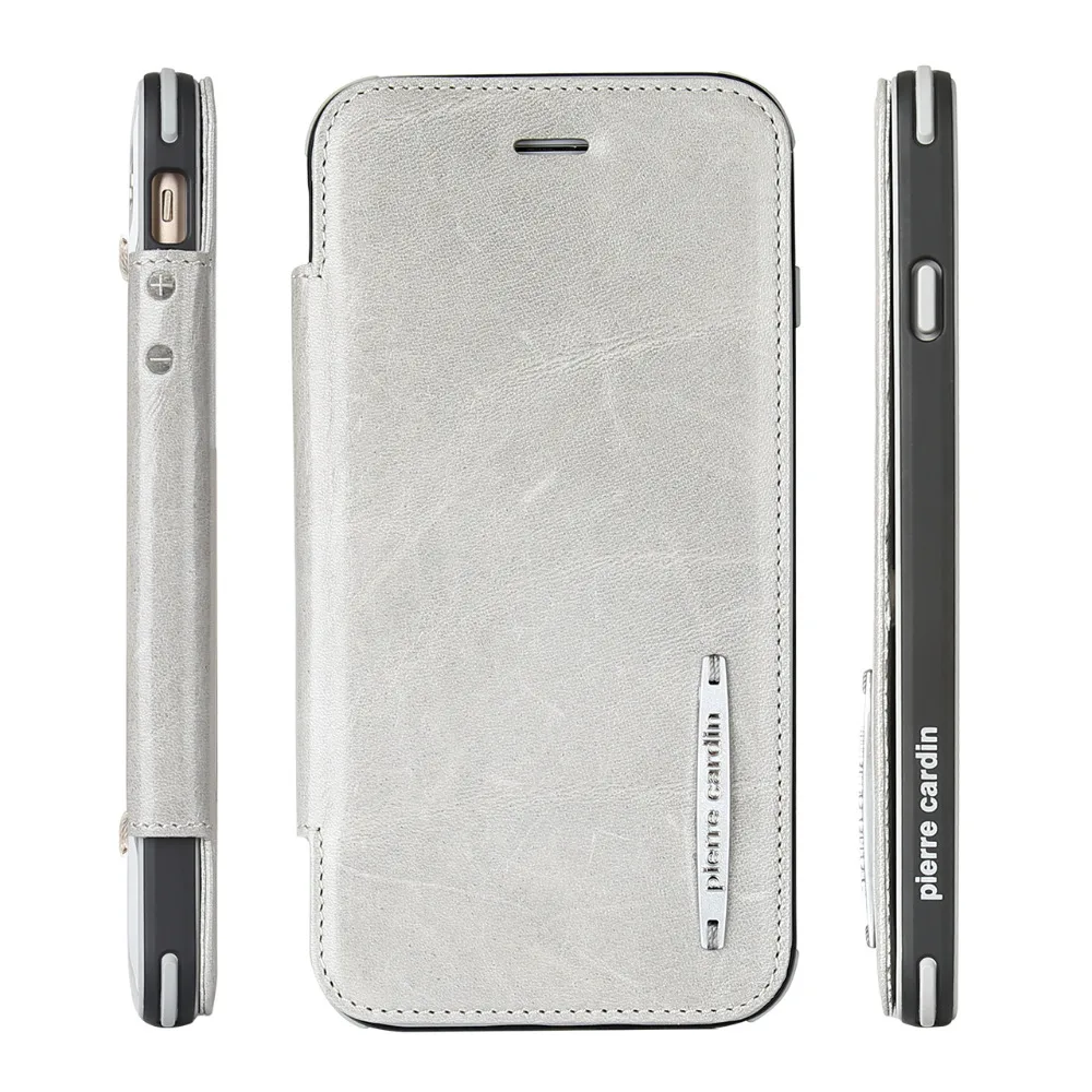 Для iPhone 8 8 Plus 7 7 Plus Pierre Cardin натуральная кожа сотовый Чехол для телефона съемный флип-кронштейн мягкий силикагель чехол