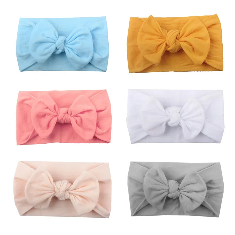 Новинка 2019 повязка на голову для новорожденных девочек с большим бантиком и