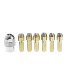 7 шт.лот, латунный патрон dremel 1,01,62,02,43,03,2 +, для dremel chip M8 * 0,75, для вращающихся инструментов Dremel, Аксессуары dremel