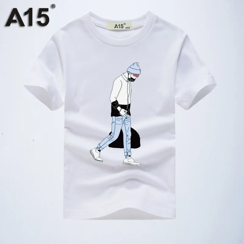 K4T6White A15 больших размеров для мальчиков, футболка для детей, Изделие из хлопка с короткими рукавами на лето на возраст 6, 8, 10, 12 лет, 14 лет, одежда для подростков, топы, футболка для маленьких девочек Футболка - Цвет: K4T6White