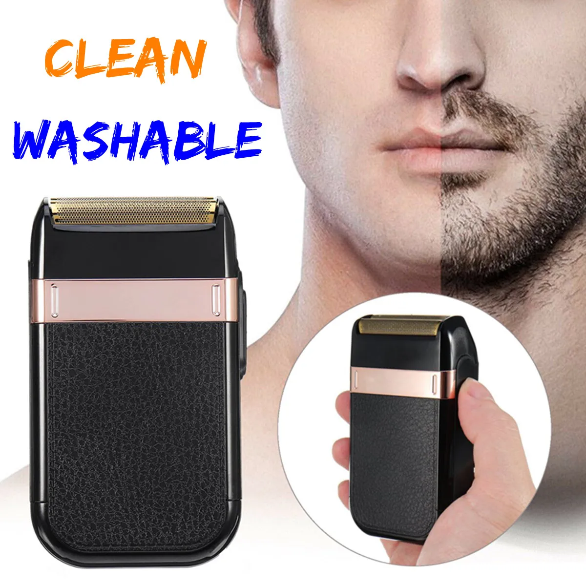 

Mini Electric Shaver Razor Portable Men Travel Rechargeable Reciprocating Hair Removal Beard Trimmer Waterproof Face Care Tool