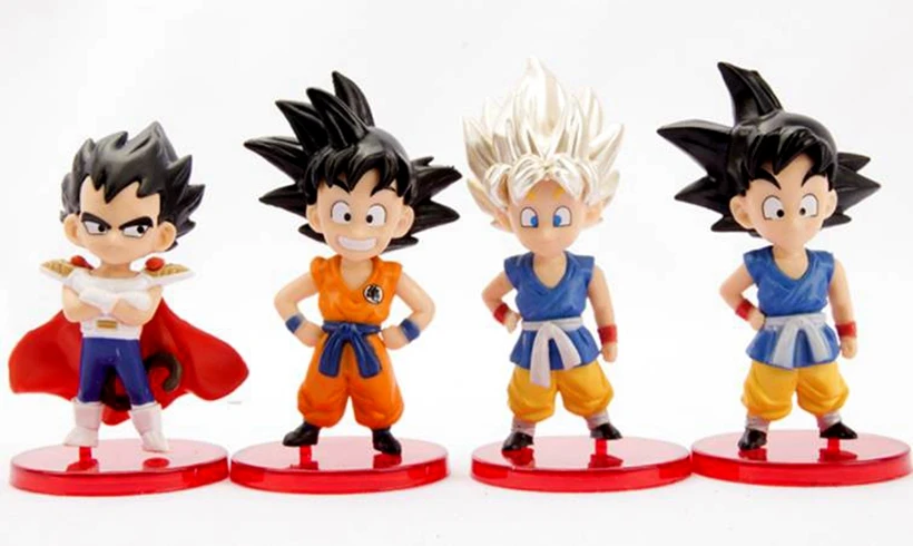 1 шт. Dragon Ball Z фигурка милая детская версия Супер Saiyan Goku Вегета ПВХ Модель Аниме Коллекция детская Подарочная игрушка