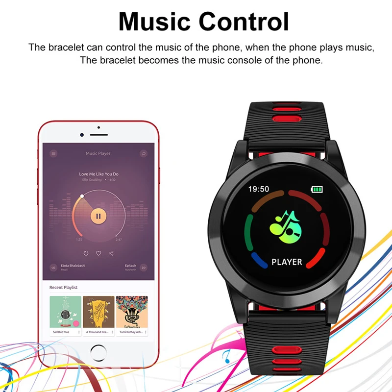 Умные часы R15 с монитором сердечного ритма и кровяного давления трекер для