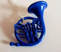 2020 how i met your mother blue french horn necklace pendant with chain himym tv series jewelry mothers day gift