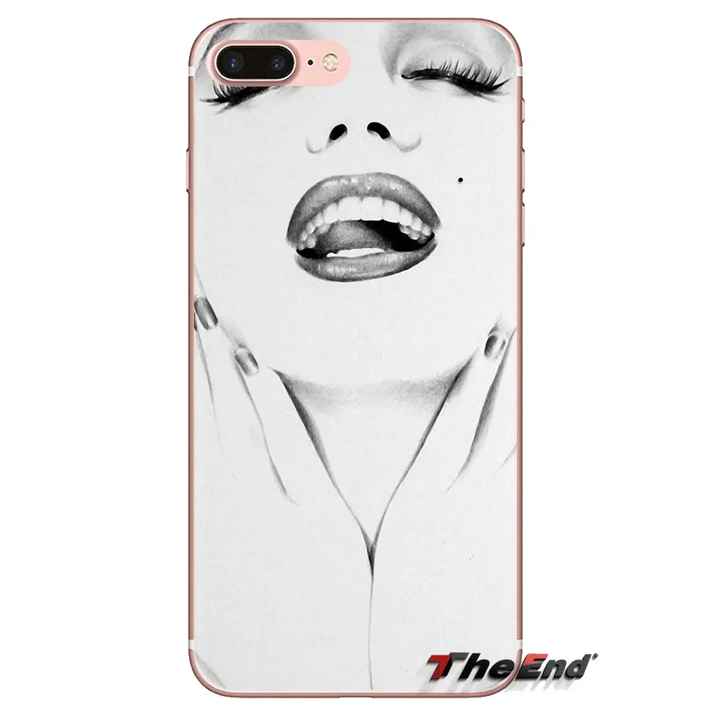 Прозрачный мягкий чехол для iPod Touch Apple iPhone 4 4S 5 5S SE 5C 6 6S 7 8 X XR XS Plus MAX Мэрилин Монро Pinup