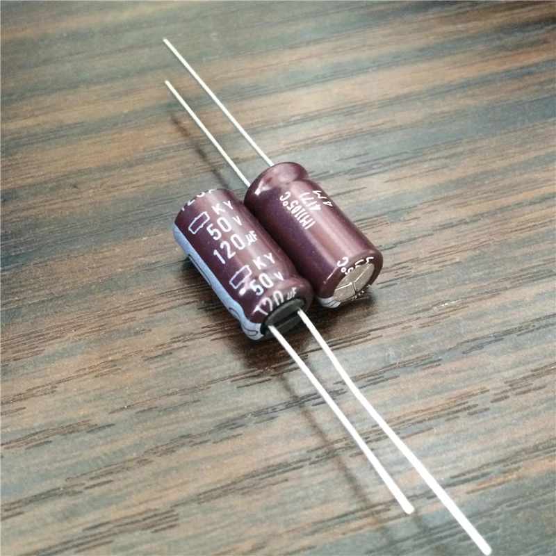 

10pcs 120uF 50V NIPPON KY Series 8x15mm Low ESR 50V120uF Aluminum Electrolytic Capacitor