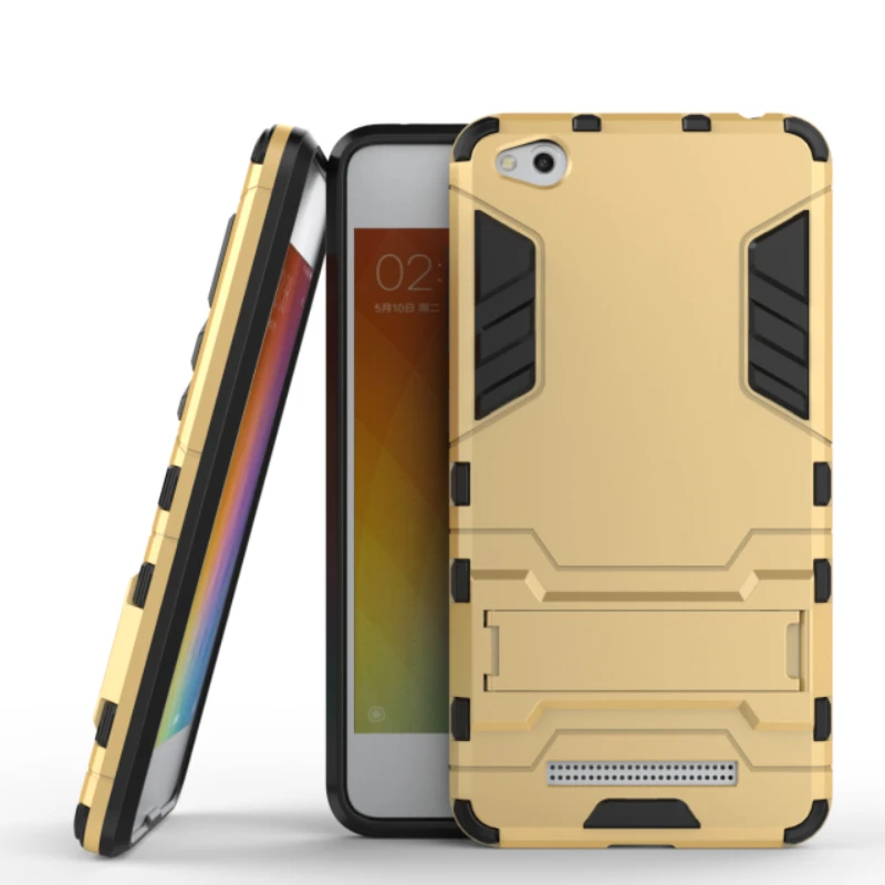 TANZ Case For XiaoMi Redmi 4A TPU+PC With Stand Hard Plastic Dual Armor Back Cover xiaomi redmi 4a redmi4A Phone Shell |