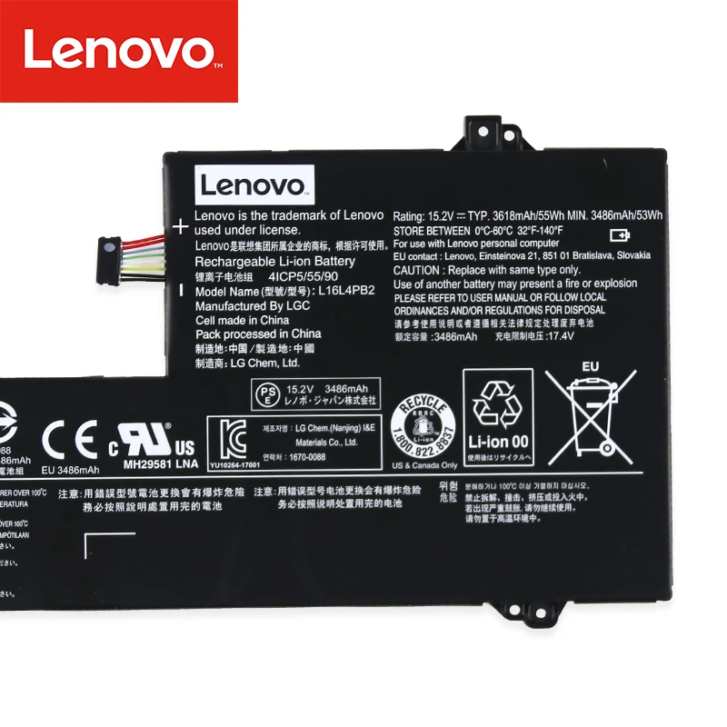 Оригинальный аккумулятор для ноутбука lenovo ideapad 720S-14 720s K42-80 V720-14 L16M4PB2 L16L4PB2 L16C4PB2 15 2 V