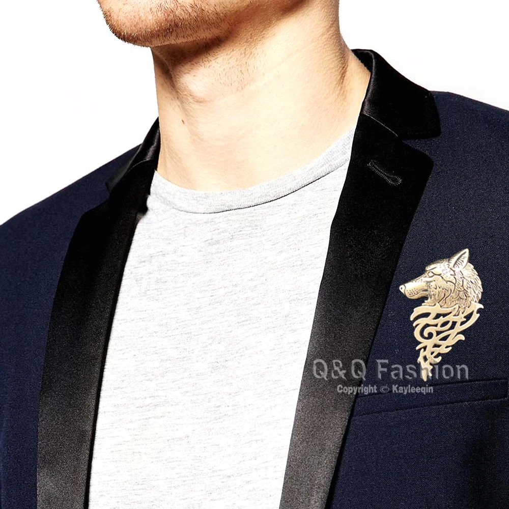 Художественное украшение в стиле ретро Койот с головой Койота|pin badge|brooch pinsbrooch