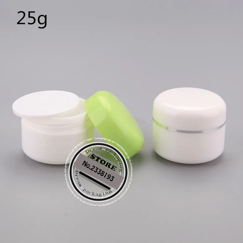 

50pc/lot 25g High-grade Plastic Cream mask PP bottles jars containers tins for cosmetic packaging