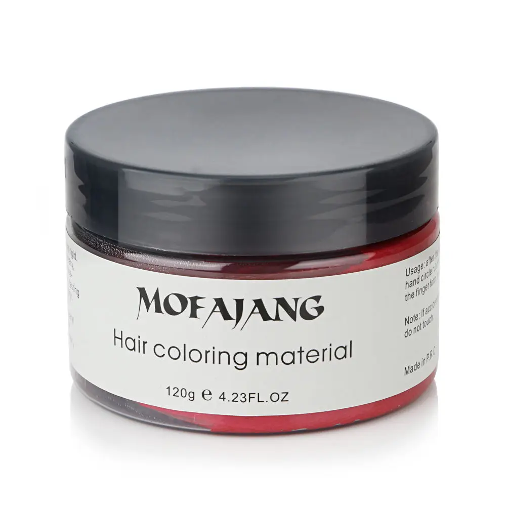 Mofajang, 7 цветов, одноразовая краска для волос, Восковая краска для укладки, одноразовая формовочная паста, серебряная, красная краска для волос, воск, грязевой крем
