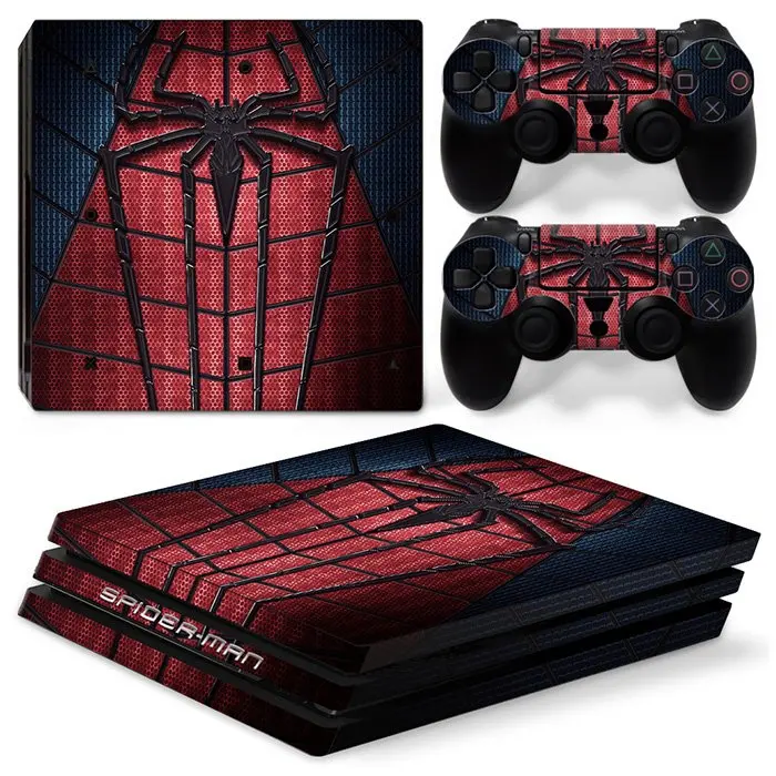 Изготовленный На Заказ переводная картинка для sony PS4 Pro консоль и контроллер кожи высокого качества с изображением Человека-паука конструкции