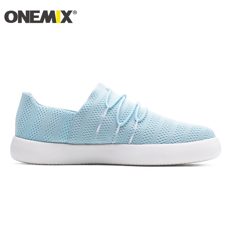 ONEMIX Women Sneakers Shoes Fashion Breathable Walking Mesh Slip On Female Flat Soft Pink Footwear Vulcanize | Спорт и развлечения