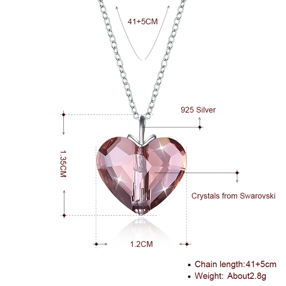 Женское колье с кристаллами Swarovski серебро 925 пробы|Ожерелья| |