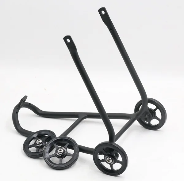 Тайвань ACRZ 7075 сплав 1 пара супер легкий Easywheel для Brompton черный/серебристый/золотой - Цвет: easywheel