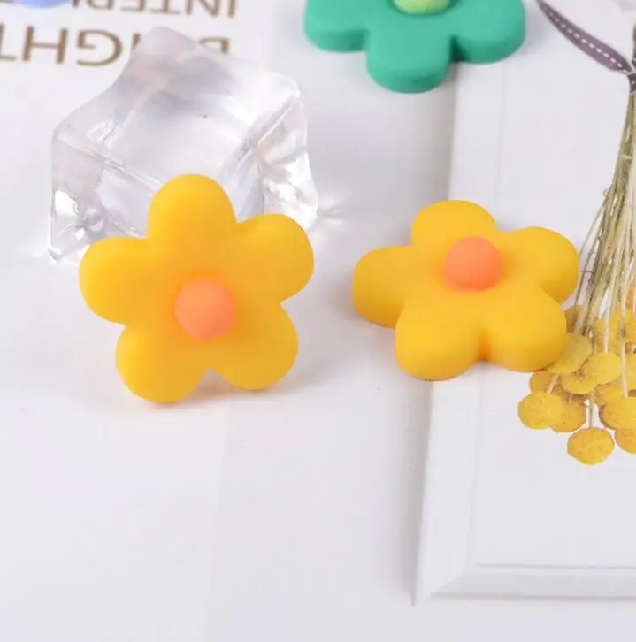 10 шт./лот цветок плоские резиновые кабошоны скрапбукинга ремесло DIY украшения