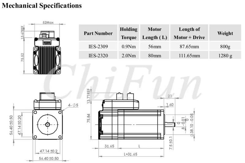 Leadshine NEMA 23 Закрытая петля Интегрированная машина ISS57-20 или IES2320 2N. m with1000 кодировщик и сервопривод