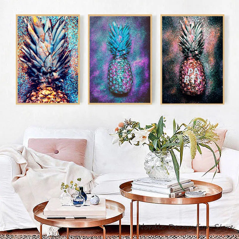 Ananas украшение дома абстрактная живопись плакат с ананасом скандинавские