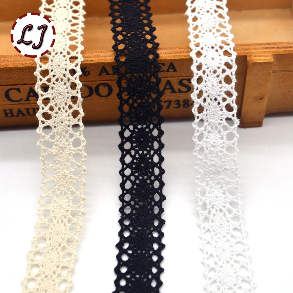 Новое поступление 5yd/лот Высокое качество бежевая кружевная ткань лента хлопок