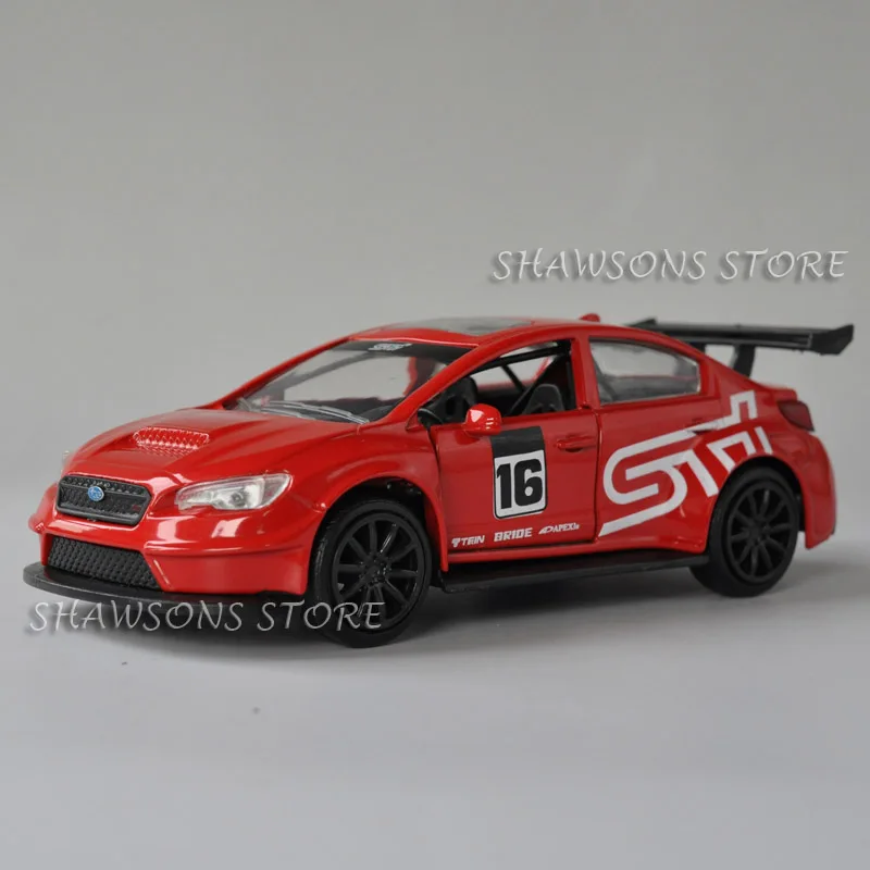 1:32 литая модель автомобиля Jada Subaru WRX STI 2016 миниатюрная Реплика|Наземный транспорт|