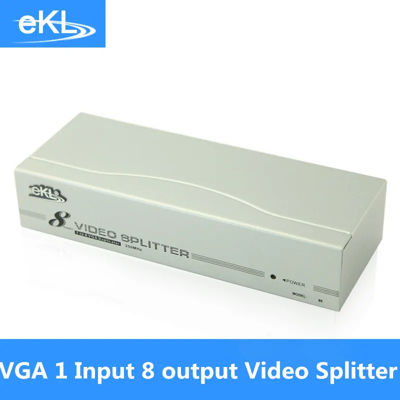 EKL VGA сплиттер 1 в 8 Выход видео усилитель-удлинитель 250 МГц шт на мониторов