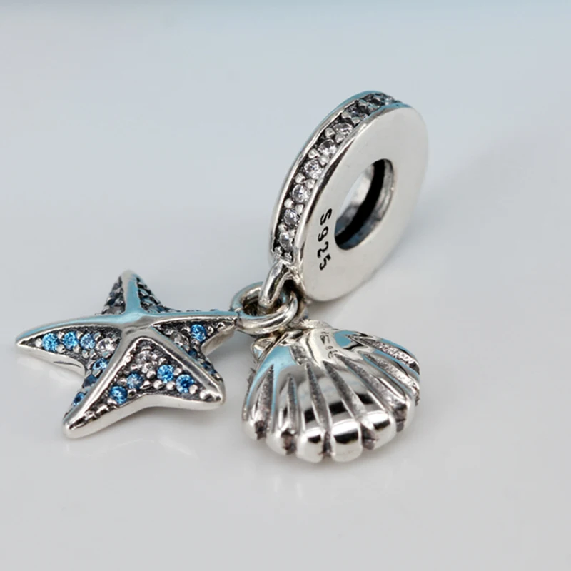 BAOPON 5 шт./лот посеребренные бусы тропическая Морская звезда и морская раковина