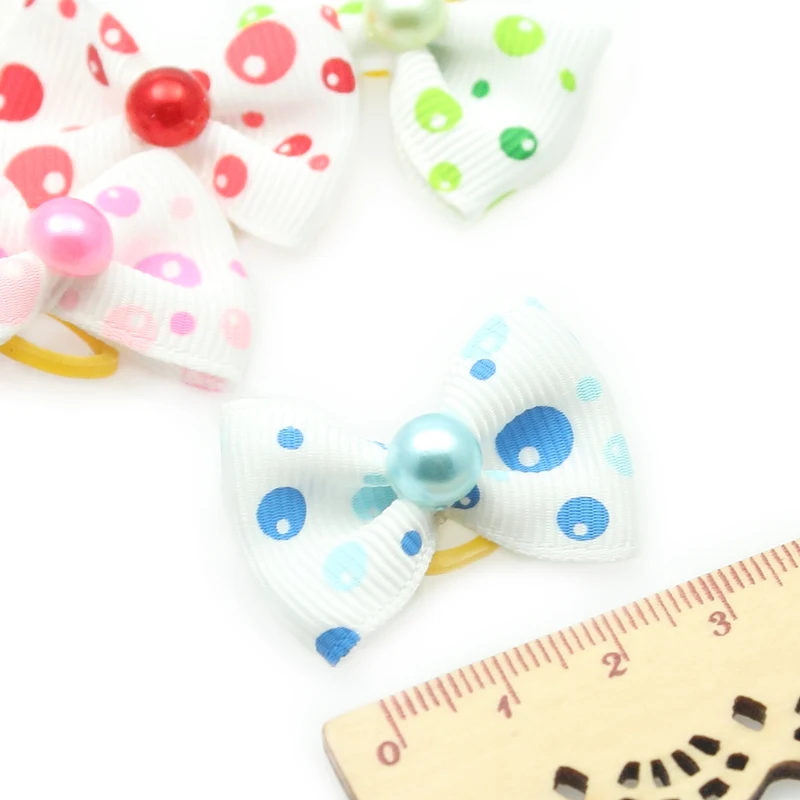 Handmade Lovely Color Balloons Pattern Ribbon Dog Bow Grooming Bows For Dogs 6029003 Pet Hair Accessories Wholesale | Дом и сад