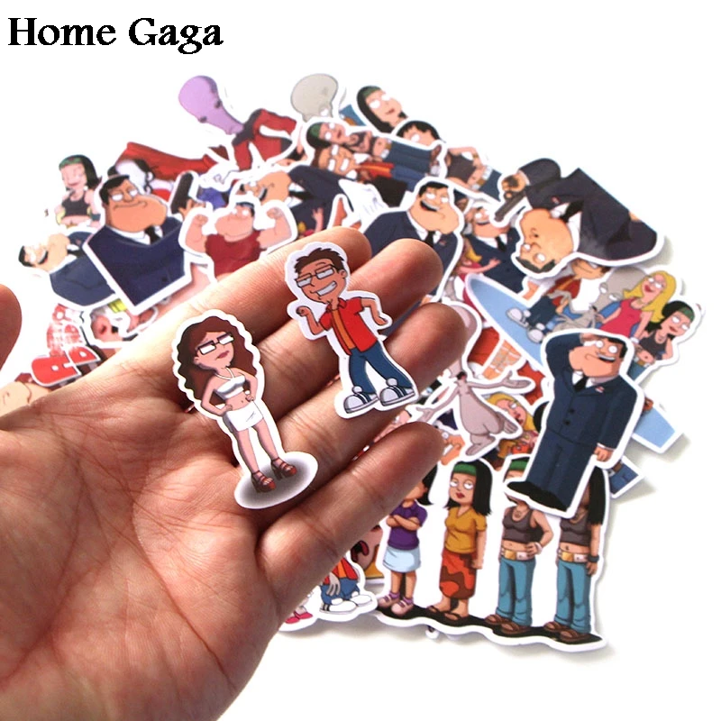 Homegaga 55 шт. Американский папа мультфильм Дети diy 90s художественный принт ноутбук телефон ноутбук велосипед Скрапбукинг альбом наклейки D1769