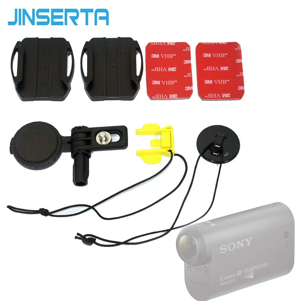 Набор аксессуаров для шлема JINSERTA Фотоаппарата Sony HDR AS200V AS30V AS100V AZ1 AS15 AS20 AS50