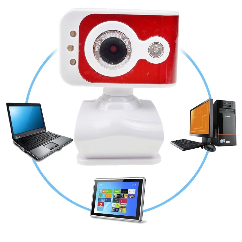 Rotatable Universal Small Webcam HD Square 8MP Computer Camera 3 lights Built-in Microphone for Desktop Laptop USB Plug | Компьютеры и