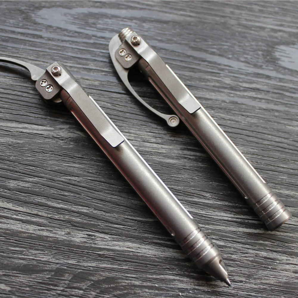 EDC Шестерня титановая тактическая ручка сифон для письма карманная мини