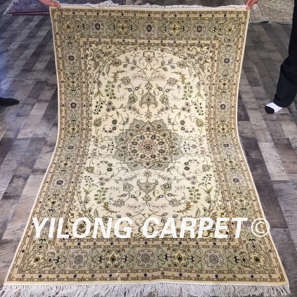 Yilong 4 'x 6' ручной персидский Дизайнерский ковер прочный Восточный Кум ковёр из