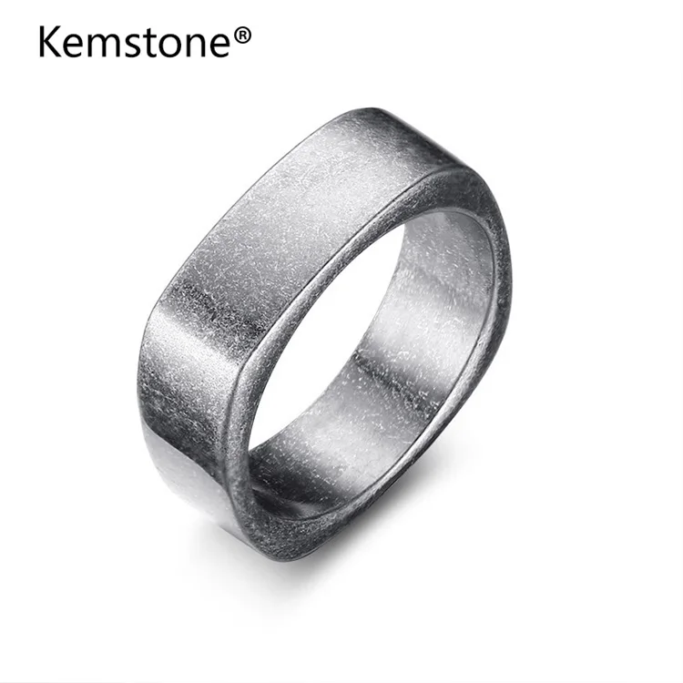 Модное винтажное мужское кольцо от Kemstone классическое из нержавеющей стали
